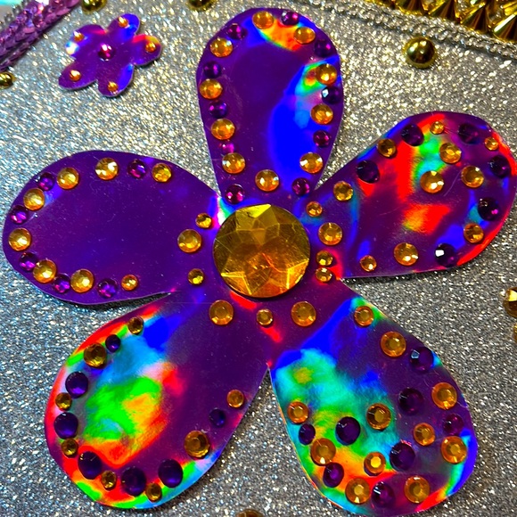 Rainbows and Flowers Rave Hat - Picture 10 of 16